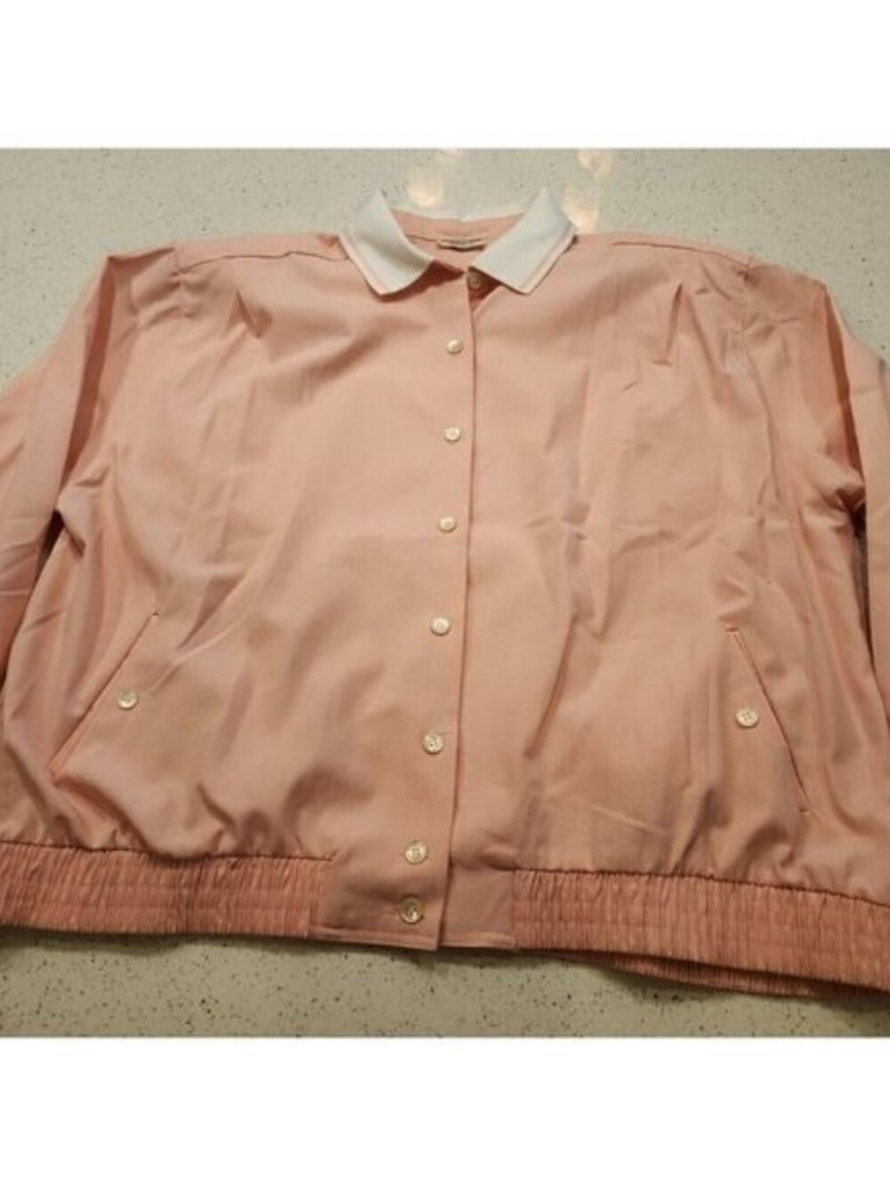 alfred dunner pink top 44 Light Jacket Heavy Shirt button long sleeve